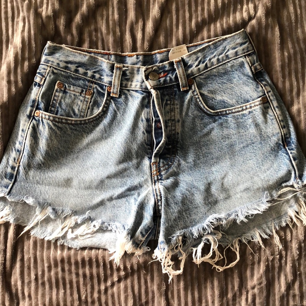 **Distressed Jean Shorts**